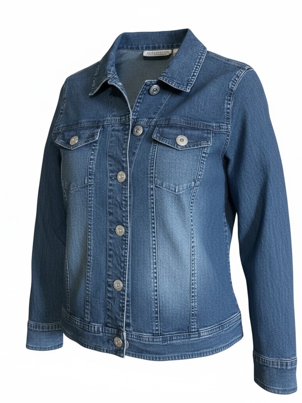 New Direction Classic Blue Denim Jacket Lightweight Size XL - Picture 3 of 11